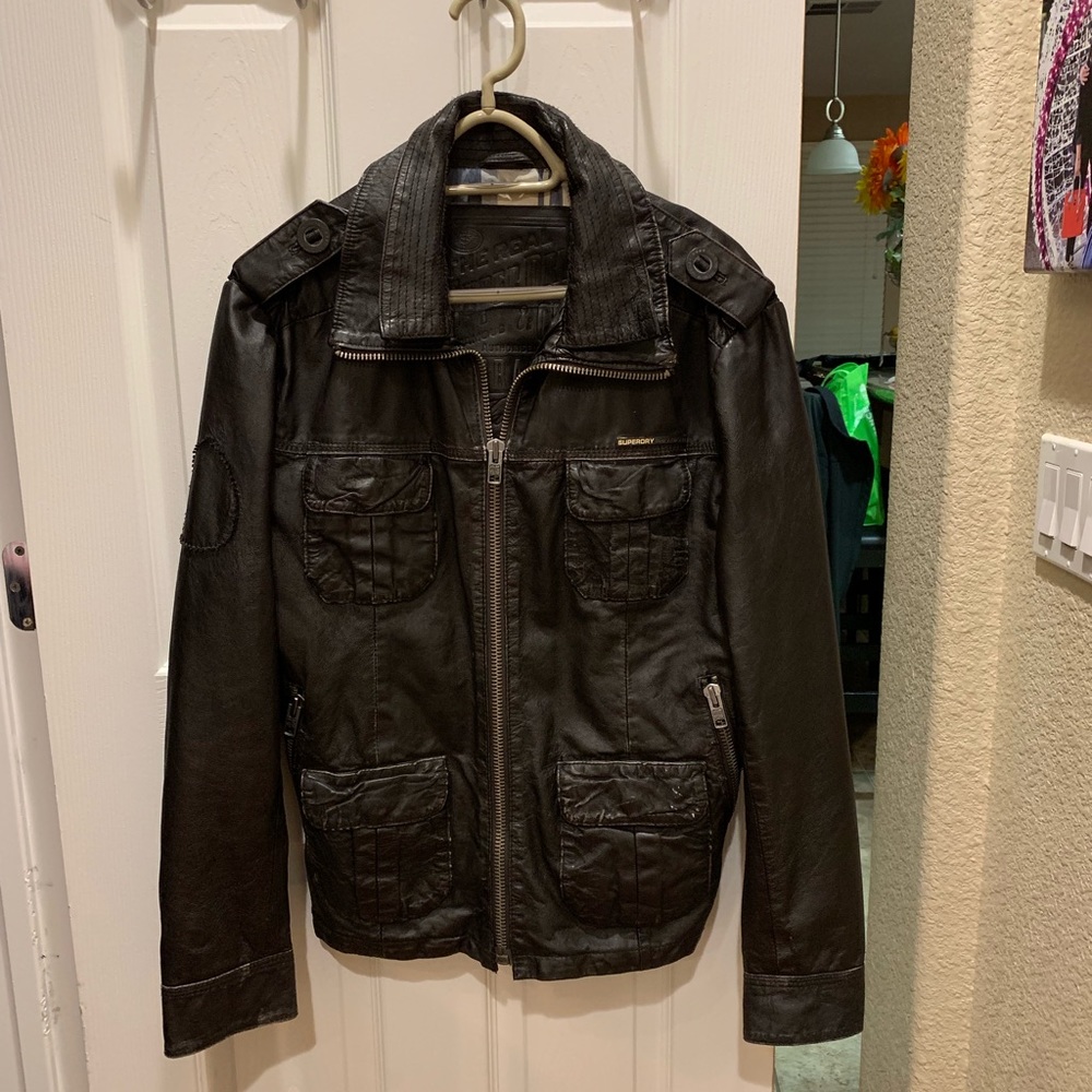 Superdry men’s leather jacket